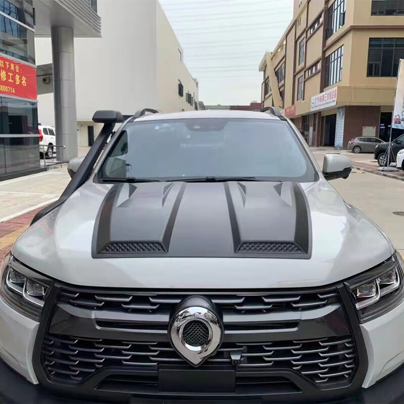 适用 长城炮引擎盖装饰板 长城炮越野版改装机盖护板套件沙石挡乘用版