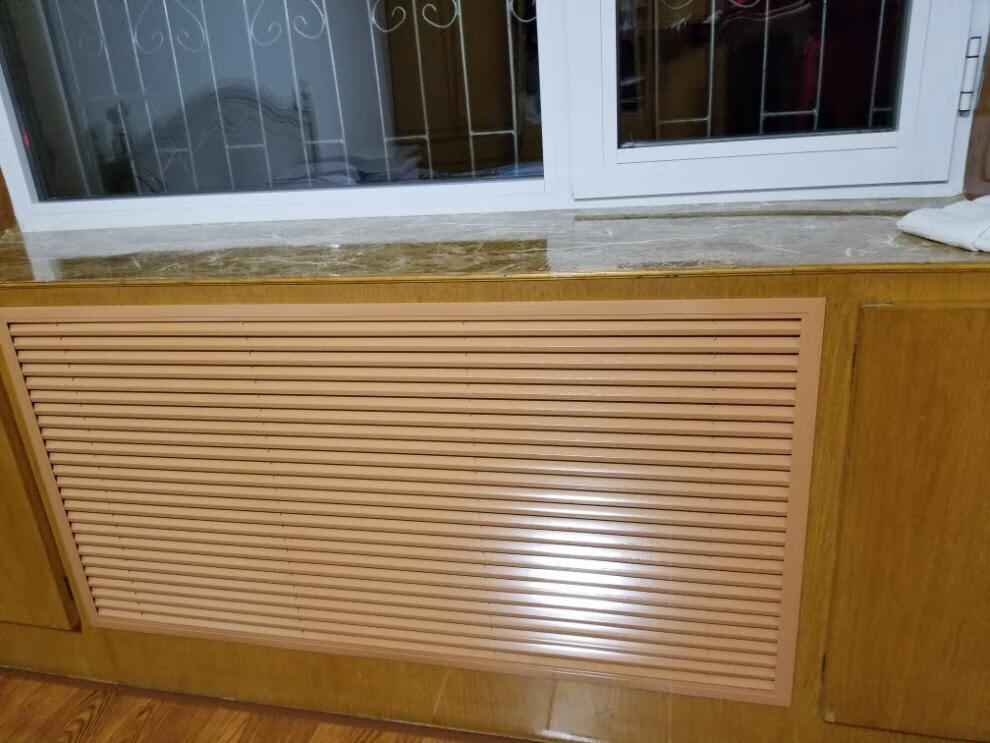 定制铝合金暖气罩家用老式暖气片罩分水器罩子百叶窗风口防雨百叶 厚