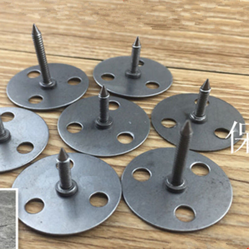 铁蒺藜三角钉三脚钉大头圆钉刺钉高强度四角钉修鞋钉 圆头钉50个(总长