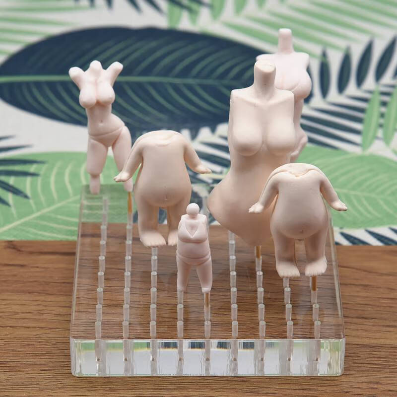 人偶模具粘土粘土软陶人偶手办盲盒卡通身体硅胶模具通用体膜身体体模