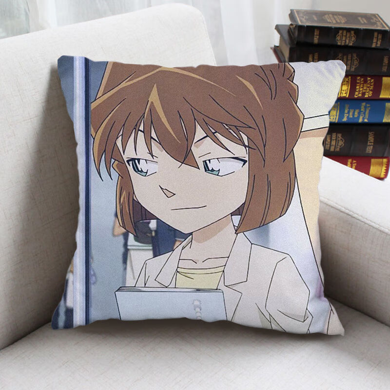 灰原哀动漫抱枕双面名侦探柯南周边二次元靠枕定做枕头生日礼物 j 50*