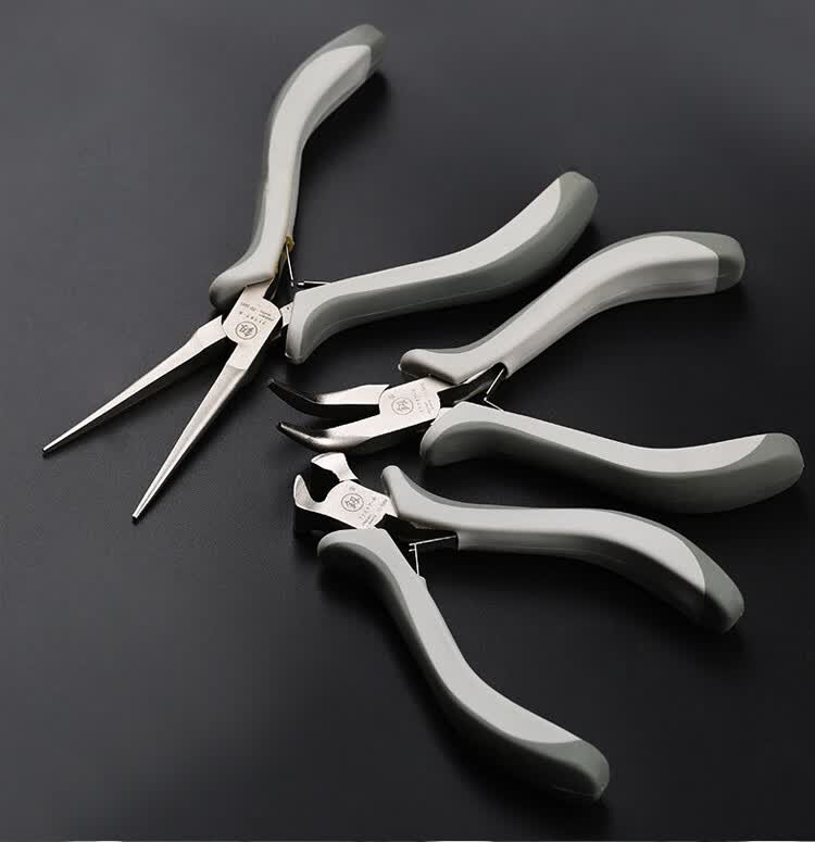 尖头钳子做手工饰品套装无齿小5寸手工尖嘴钳子diy首饰珠宝工具钳扁口