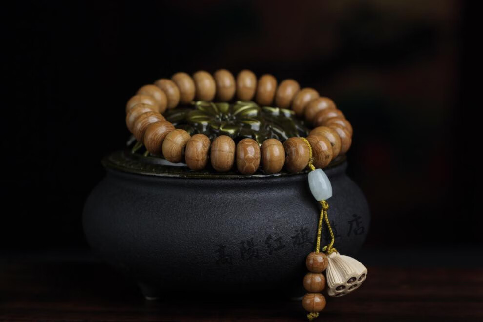 高阳红莲蓬五台山六道木降龙木12mm24颗男女情侣款佛珠手串12mm24颗