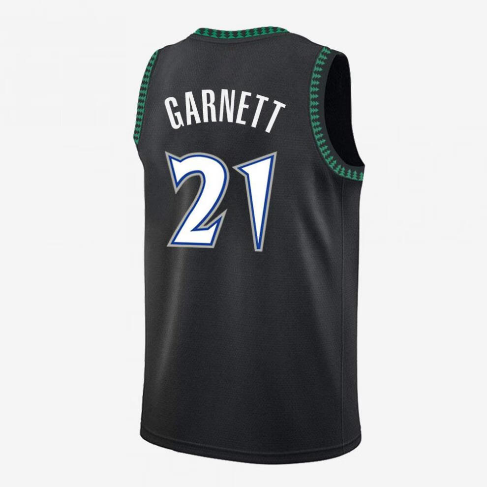 滕讯体育nba森林狼队球衣加内特马布里罗斯维金斯唐斯篮球服定制新款