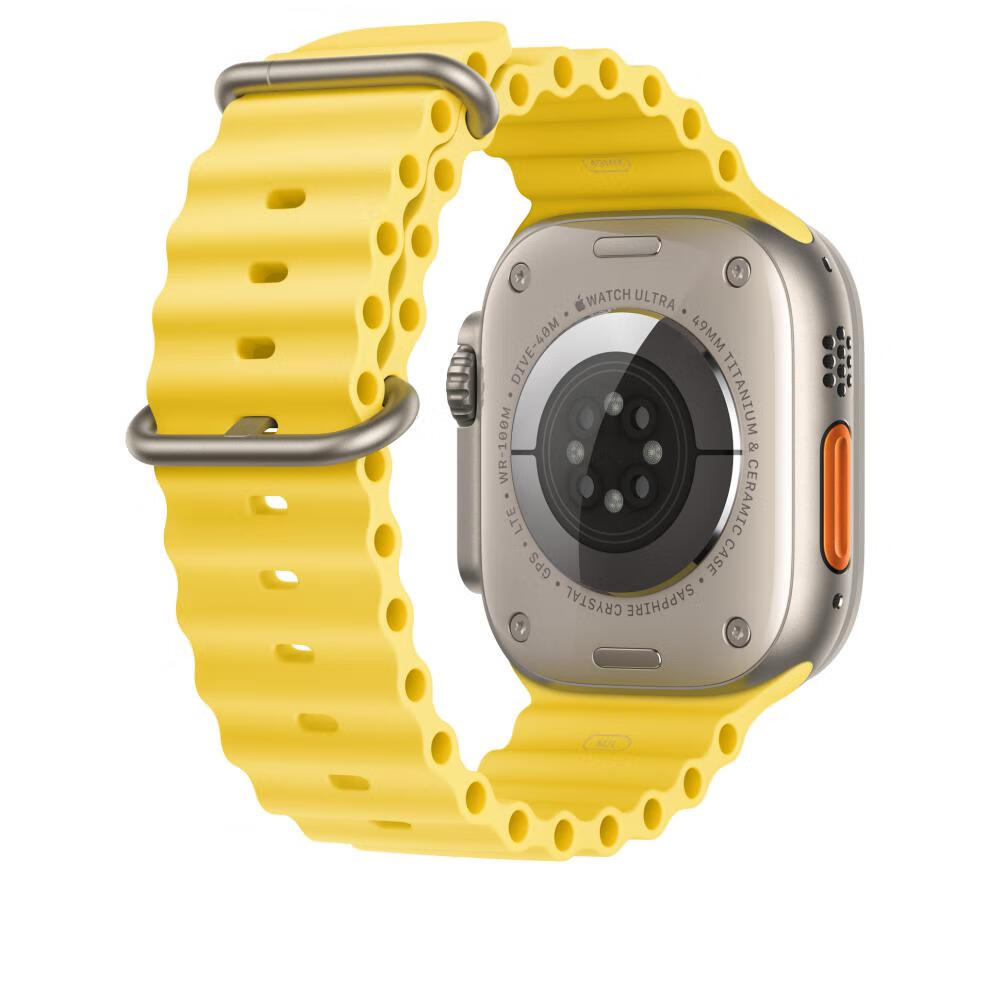mzploi【旗舰京选】适用apple watch8代海洋双扣硅胶表带iwatch8代