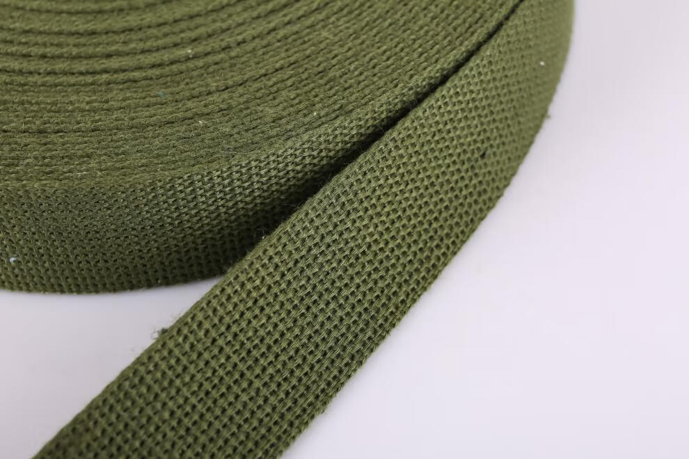 棉布绳子帆布带捆绑绳训背包带扁带扁绳绑腿绳子编织绳棉布带军绿宽4