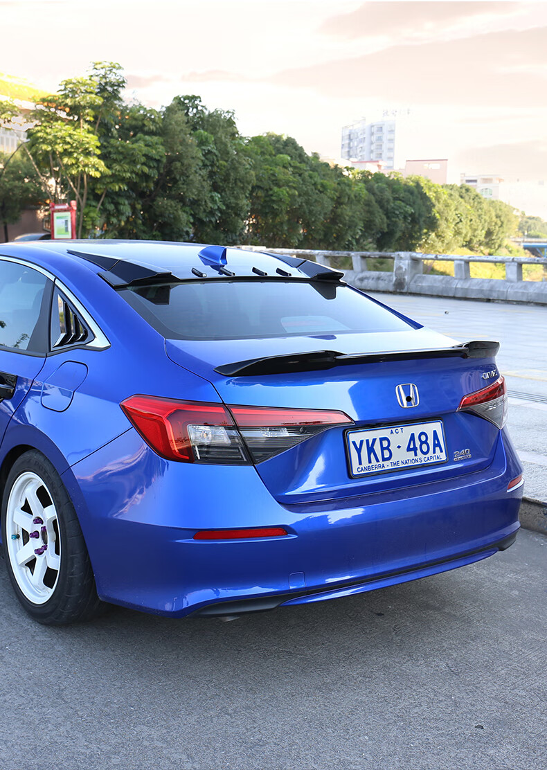 适用于22款本田十一代思域尾翼原厂改装新免打孔专用顶翼压尾原厂无损