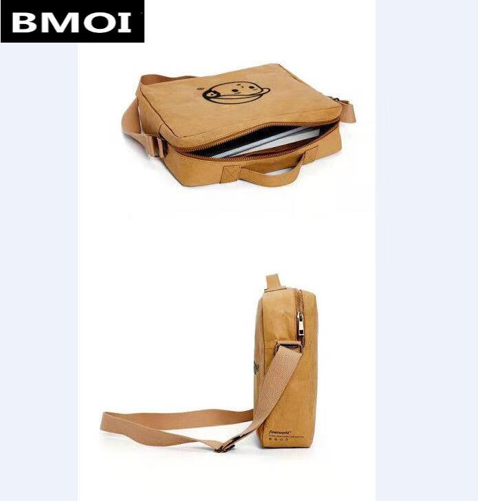 小米(mi)米家通用商城品质finebworld可湿水牛皮纸斜挎包情侣方差包