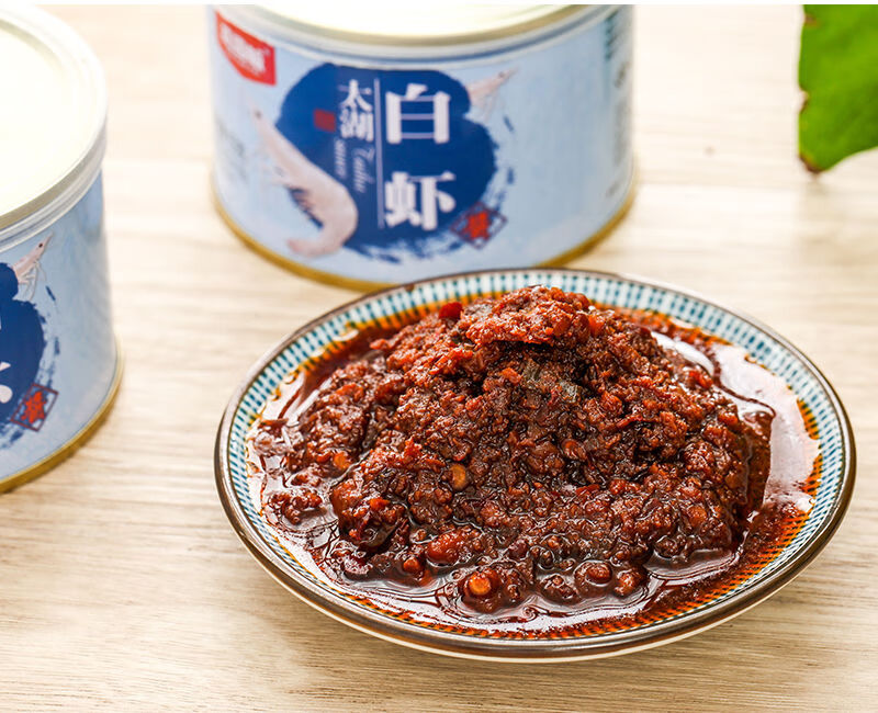 太湖白虾酱花园畈拌面酱拌饭酱太湖虾酱无锡太湖酱宝即食虾酱3罐150克