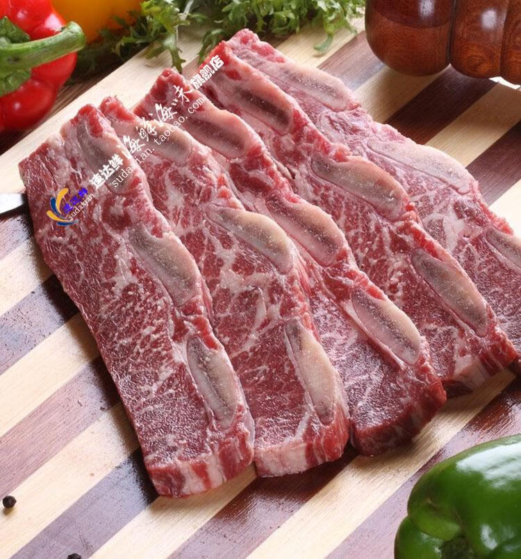 恬女神澳洲安格斯雪花牛仔骨三骨牛仔骨冷冻生牛肉儿童牛排250克