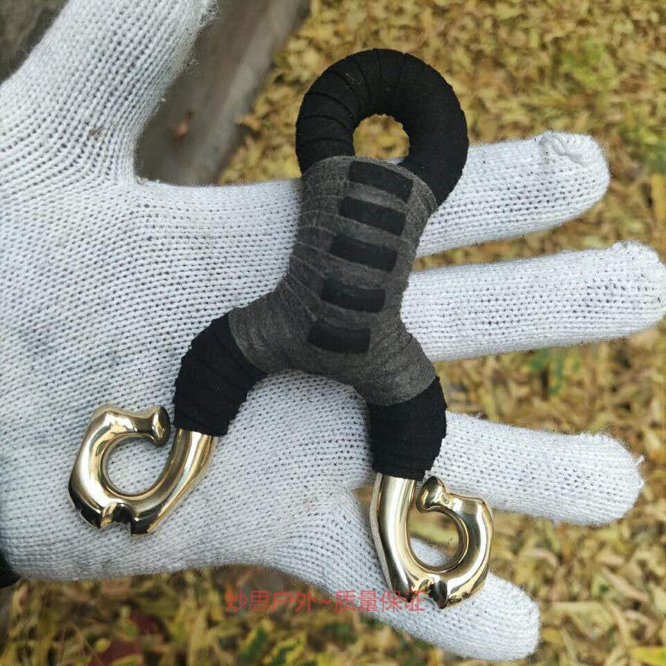 成人竞技传统战龙弹弓野外精准304不锈射击休闲玩具弹弓铜10毫米套餐