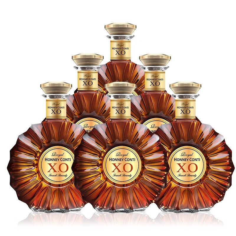 (霍尼康帝xo白兰地 (太阳瓶)40度 洋酒 700ml*6瓶 整箱装