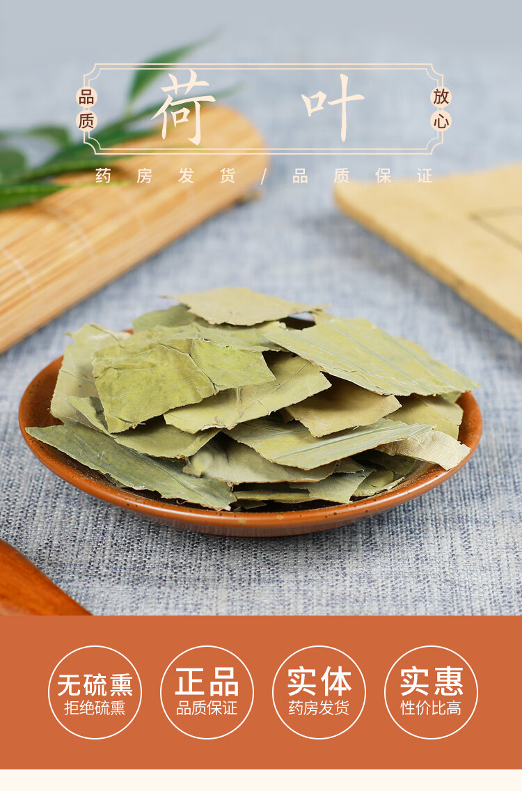 北京同仁堂荷叶荷叶干荷叶片叶可搭配冬瓜皮500克