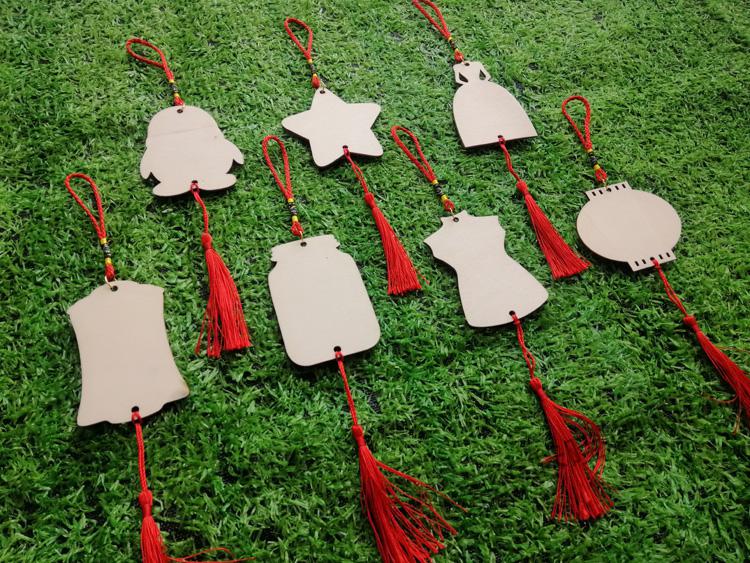 许愿挂牌新年木质风铃许愿牌红色祈福牌心愿签名木牌挂饰吊牌挂牌树牌