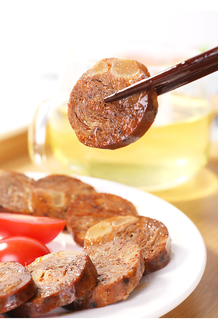 斋九福手工素香肠素食者素食斋佛家纯素肉人造肉豆制品寺院素食食材