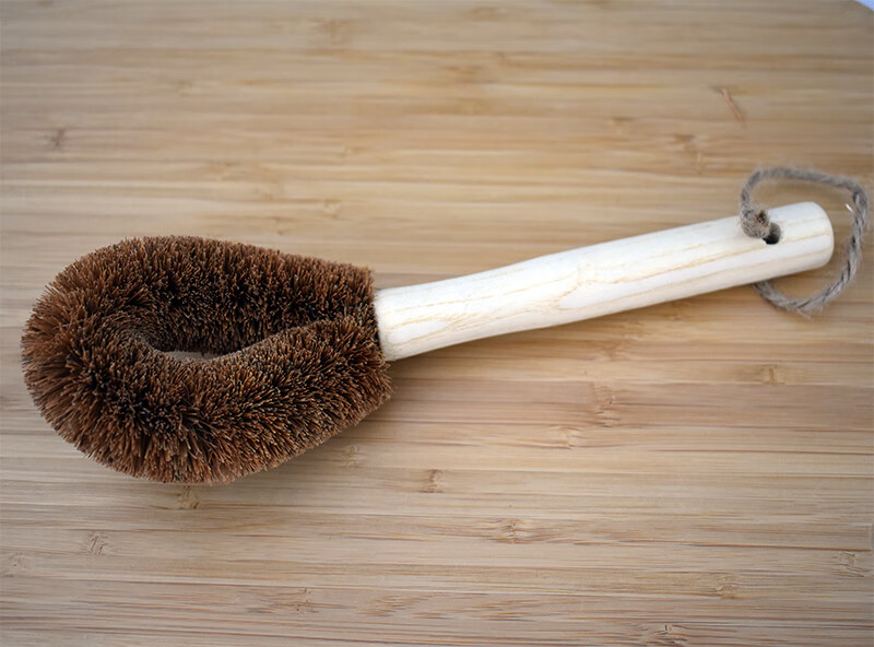 天然棕刷铁锅刷不沾油不湿手厨房耐用木长柄清洁刷不沾锅刷4只装