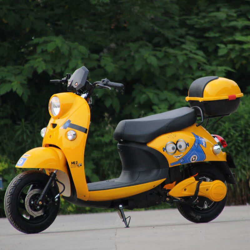 新款国标单灯小龟王电动车男女式成人可上牌白色60v整车带5块电池整车