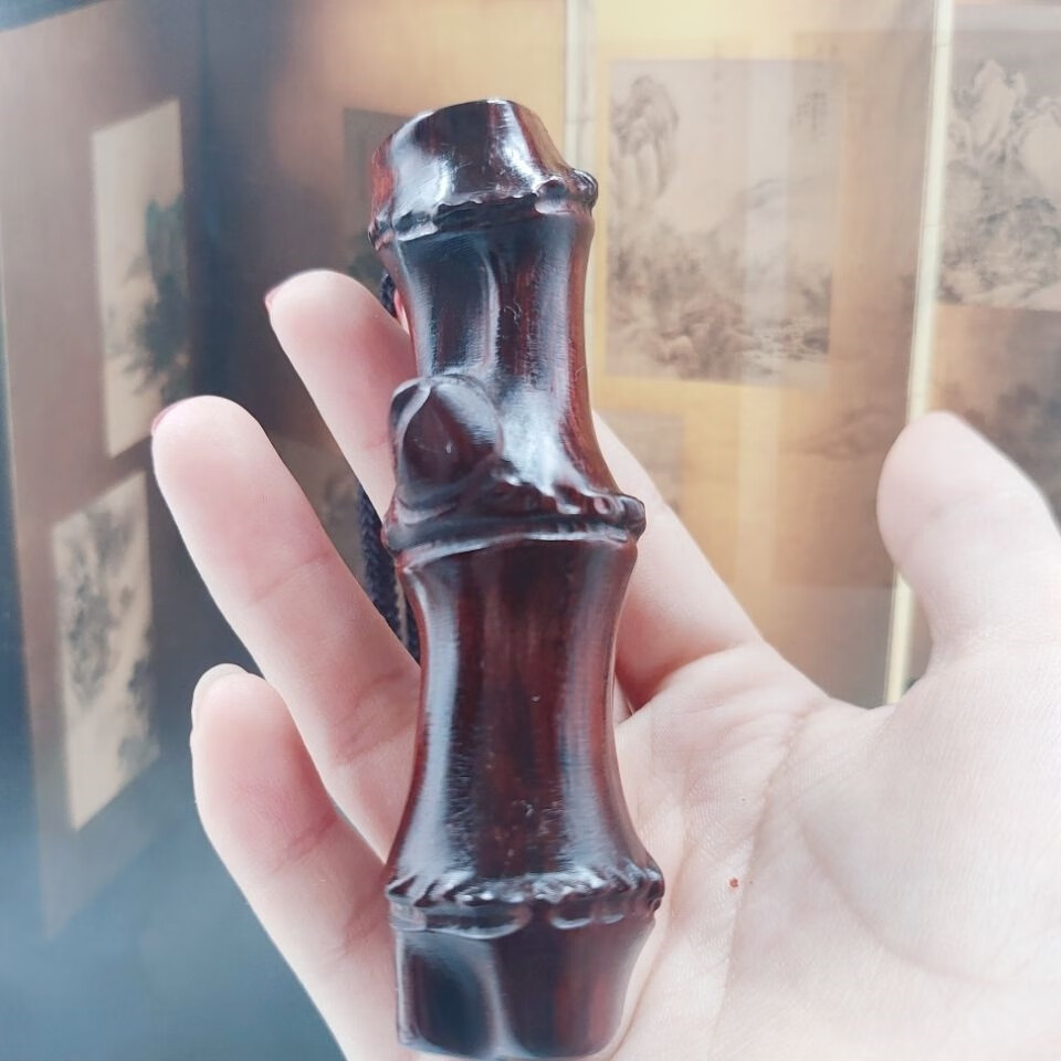 品质把玩竹节玉竹实心竹手把件老料文玩男士随身竹棍竹棒异形包浆玉竹