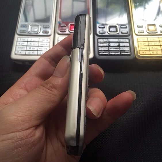 诺基亚6300金属壳直板按键经典老款学生怀旧备用老人移动手机6300银色