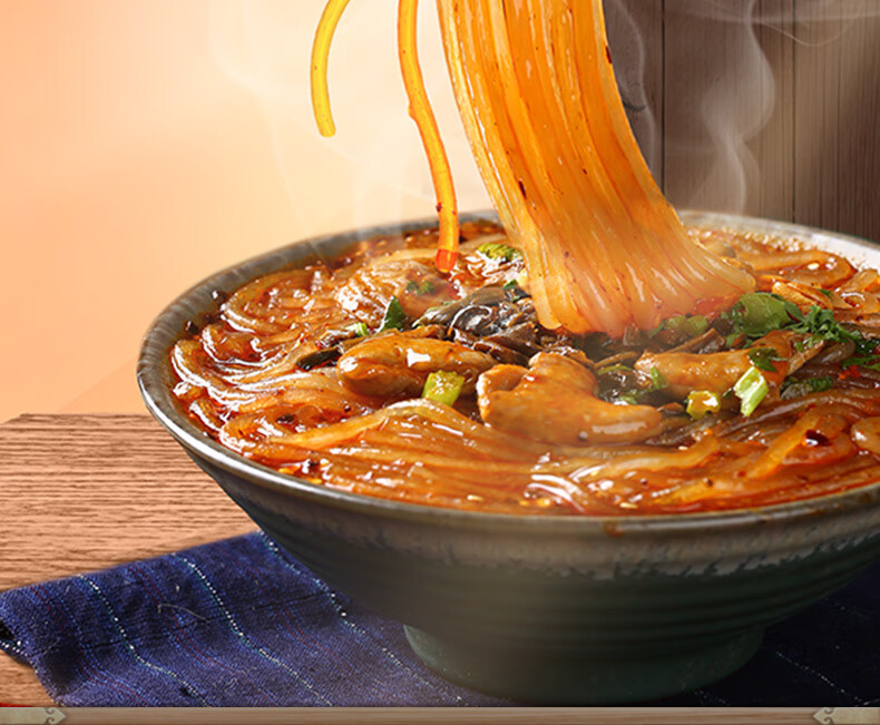 甘食记6盒装成都冒节子肥肠粉酸辣粉火锅牛肉宽粉开味酸汤粉成都肥肠