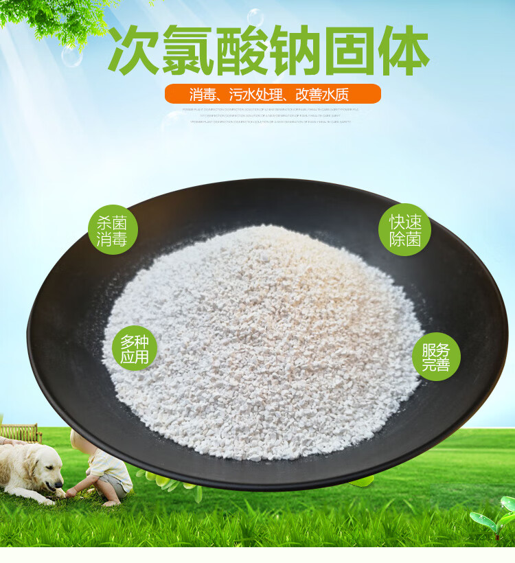 次氯酸钠工业污水用漂白医院污水处理脱色除味消毒灭藻剂1公斤粉剂60