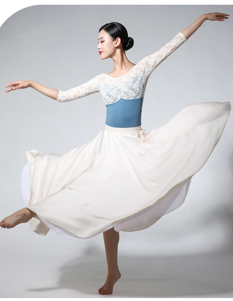 体操服 舞蹈服芭蕾舞练功服女体操服形体服连体服空中瑜伽韵律服 灰绿