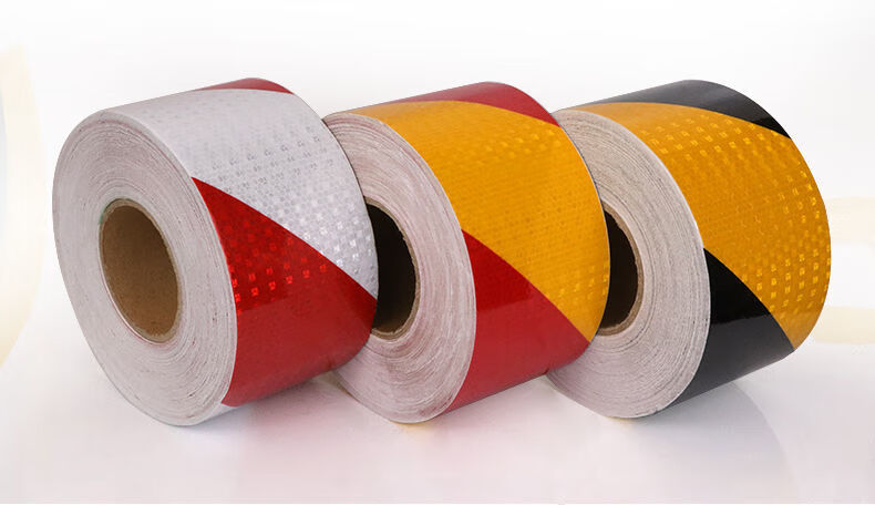 10cm20公分15宽反光贴条车库防撞地贴膜交通警示贴纸黑黄红白斜纹 10