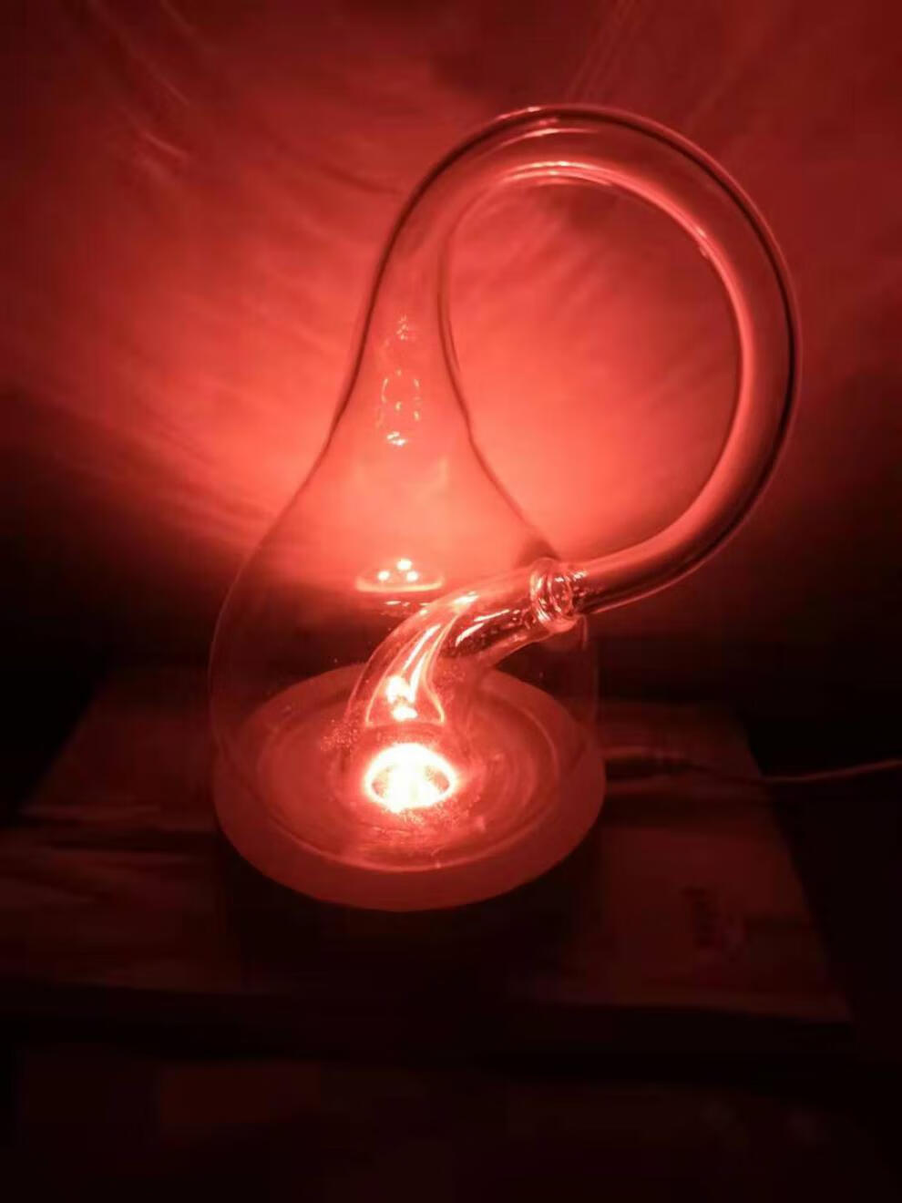 克莱因瓶 四维空间数学3d礼品送人家透明玻璃摆件纯手工克瓶 光瓶一只