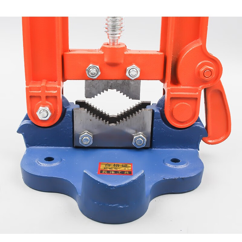 重型管子压力钳三角架台虎钳龙门钳管子夹具台钳工作台镀锌管重型3