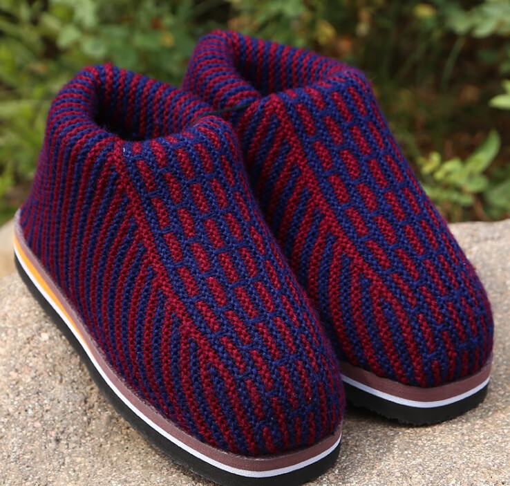 棉鞋冬季成品女编织打毛线针织加绒加厚纯手工勾线男居家保暖拖鞋2047