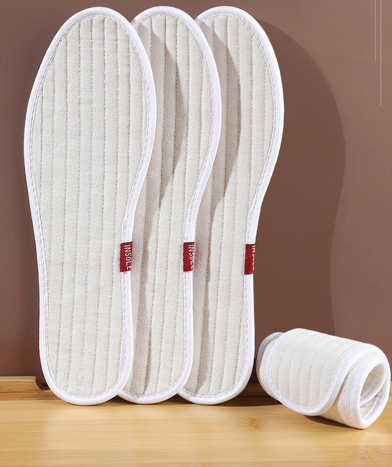 纯棉布鞋垫男士女透气吸汗防臭除臭运动手工超软软底舒适薄款皮鞋3双