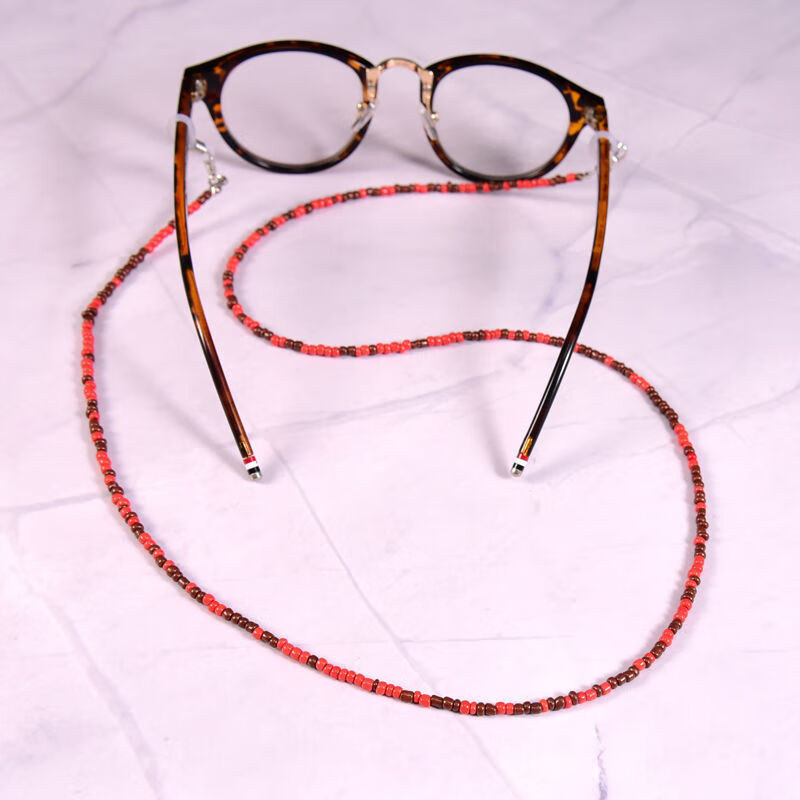 卡若登新品眼镜挂链眼镜链女挂脖眼镜挂绳防滑链子老花眼镜链手工彩