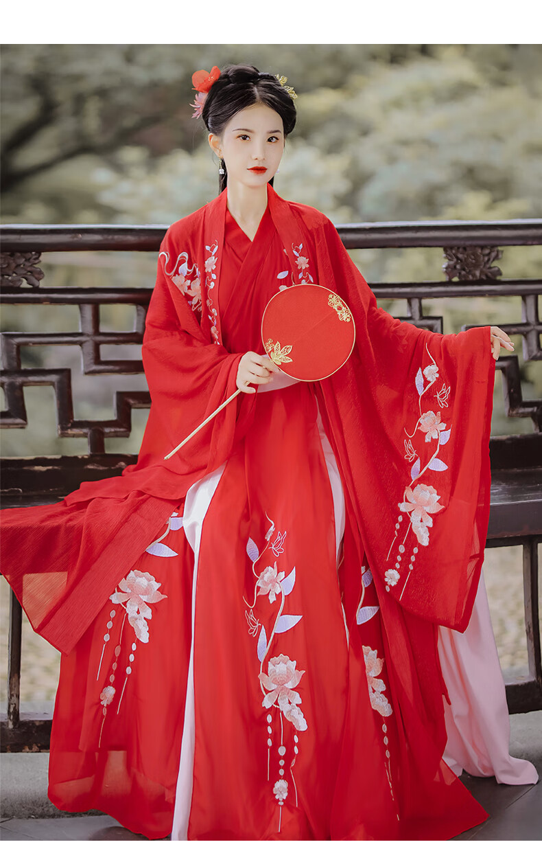 汉虞葵凤求凰汉服女原创夏季仙气古装中国风交领广袖超仙襦裙6米摆