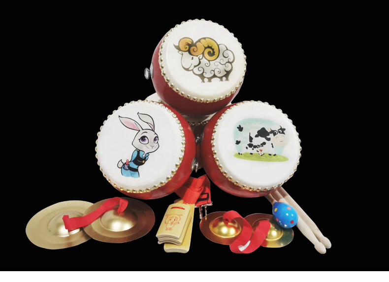 鼓小鼓儿童鼓堂鼓幼儿园打击乐器玩具鼓 3寸 小镲【12生肖 备注图案】