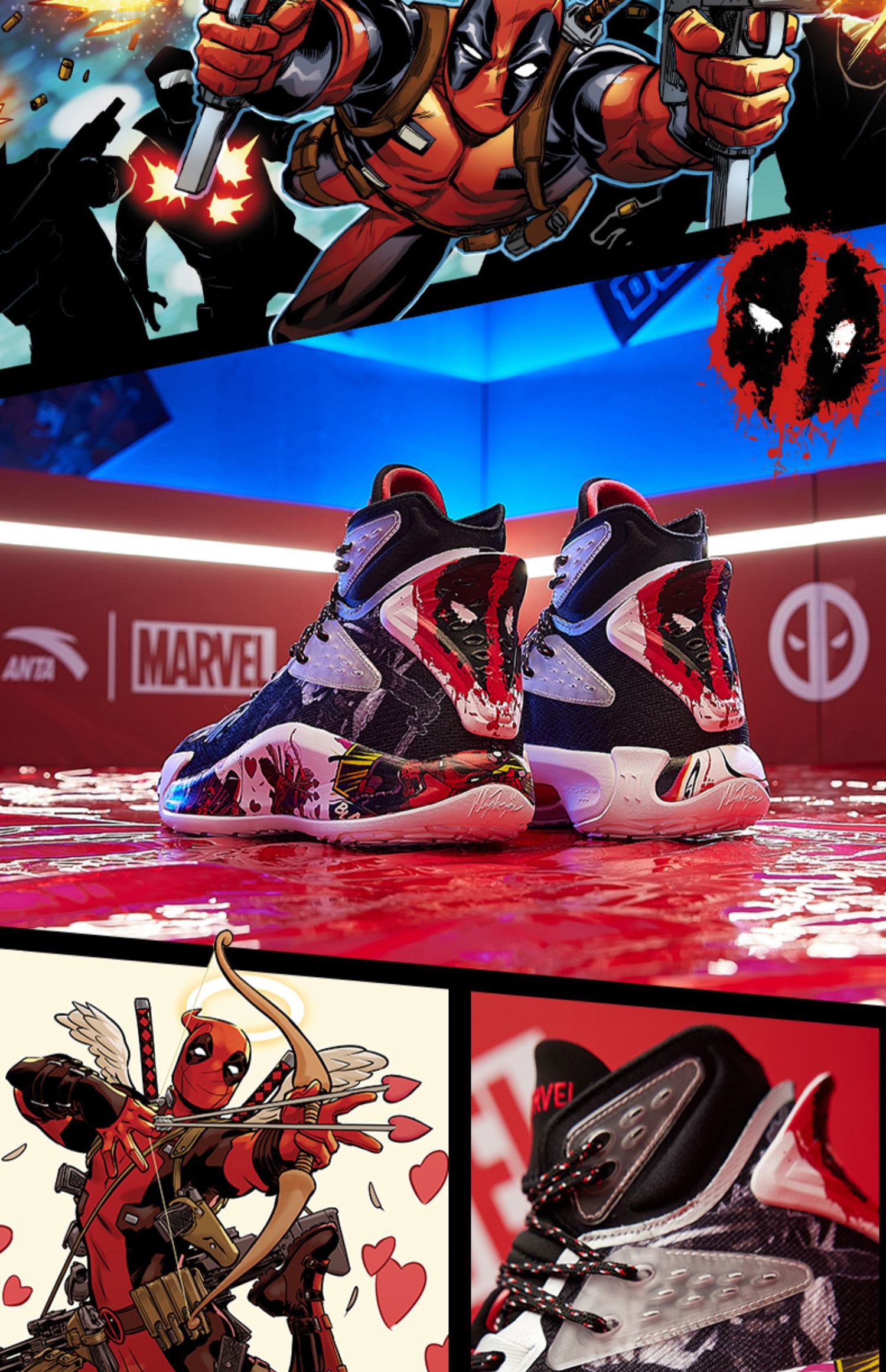 安踏kt5剁手死侍漫威联名款篮球鞋男 2020秋冬运动鞋高帮球鞋子男鞋