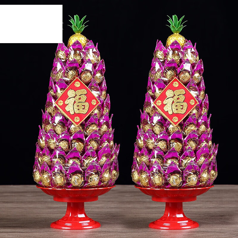 糖果莲花糖塔七彩莲花塔供奉菠萝塔礼佛佳品敬佛拜神