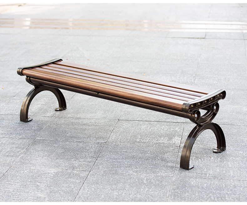 2m豪华长凳-铝合金面-胡桃木色【图片 价格 品牌 报价