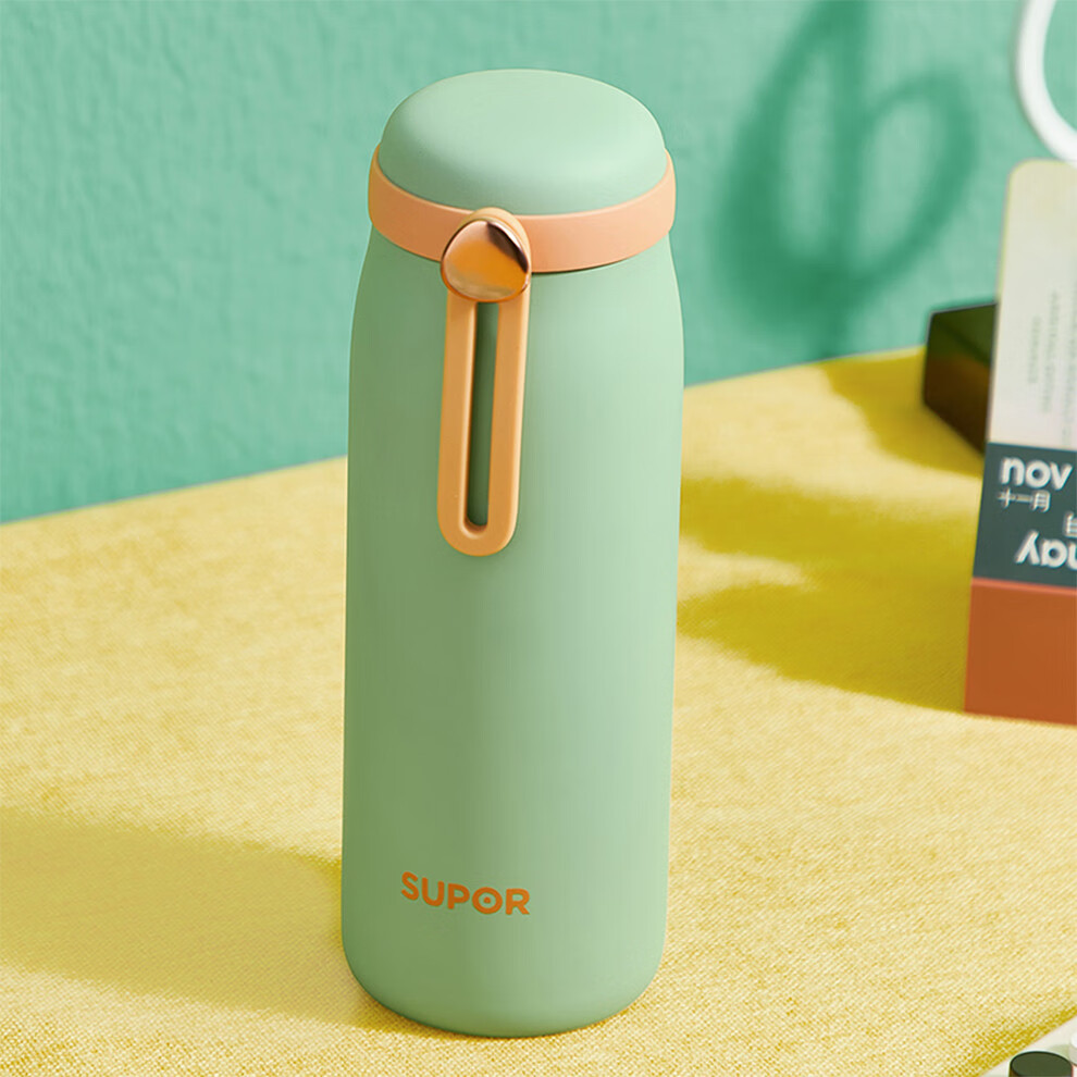 苏泊尔(supor)保温杯316l不锈钢真空铜芯水杯 轻量保温杯茶水杯 男