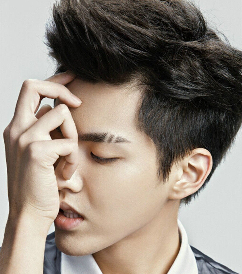 假发男生短发时尚逼真飞机头吴亦凡同款蓬松帅气自然个性反翘刘海 深