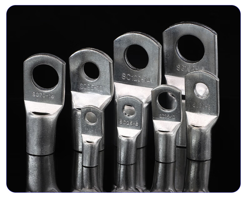 geiyuricsc窥口铜鼻子接线端子铜线耳短线鼻单压船用铜接头镀锡短线鼻