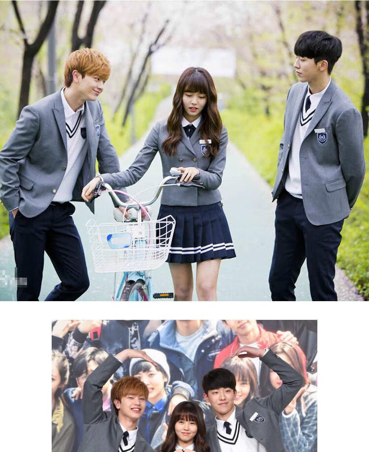 英伦学院风校服套装韩国继承者们中学生班服jk制服女学校2015同款b男