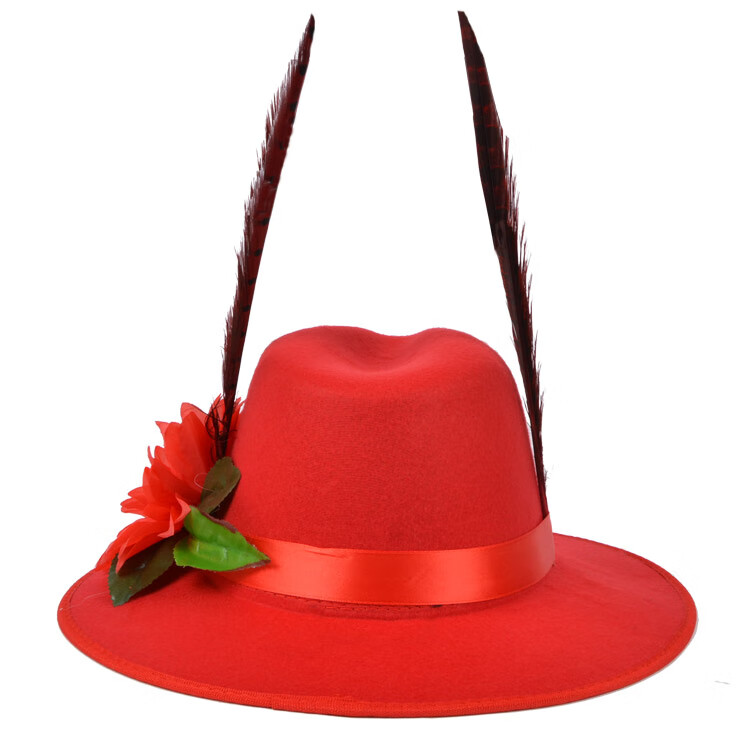 红双喜男士礼帽结婚帽子新郎帽少爷帽影视婚庆中式婚礼古装喜庆 紫红