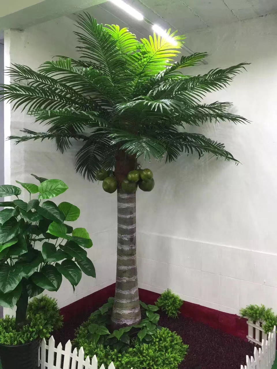 仿真椰子树假椰子树大型室内外商场装饰热带椰子树盆栽伊莎椰子一串8