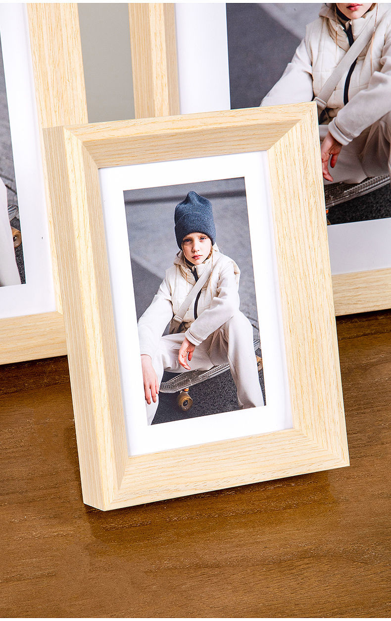 欣皇家居优选北欧实木相框摆台6寸78寸洗照片做成相框相框摆件桌面挂