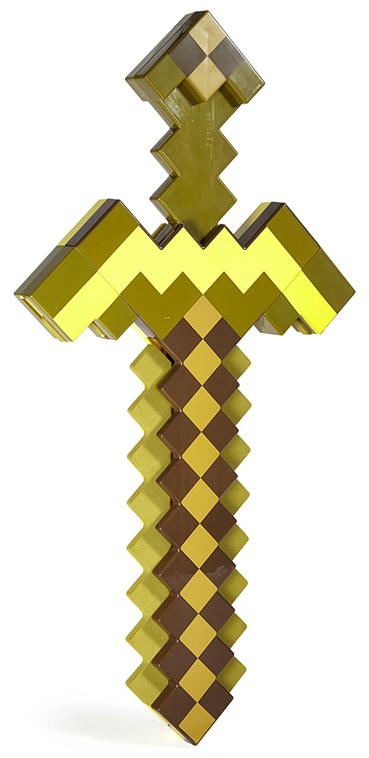 我的世界钻石剑 钻石搞 我的世界玩具周边钻石剑镐二合一变形剑镐弓箭