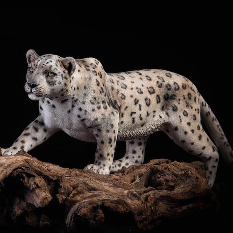 新年礼物仿真动物玩具模型16黑豹雪豹美洲豹模型仿真豹子双头雕动物