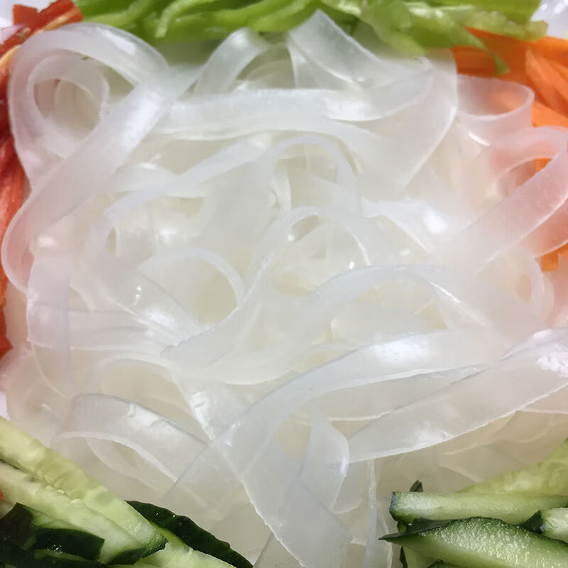 水晶粉皮凉皮水晶拉皮丝脆粉条大拉皮干货批发特产凉菜凉拌菜商用水晶