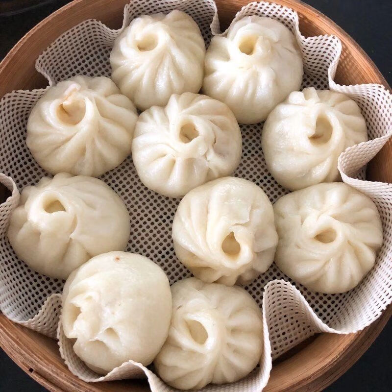 笼门小将嵊州小笼包 50个装嵊州小笼包鲜肉老面发酵手工包子馒头早餐
