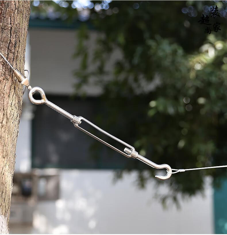 适用304不锈钢花篮螺丝钢丝绳索收紧器拉紧器紧绳器紧线器花兰螺栓m6