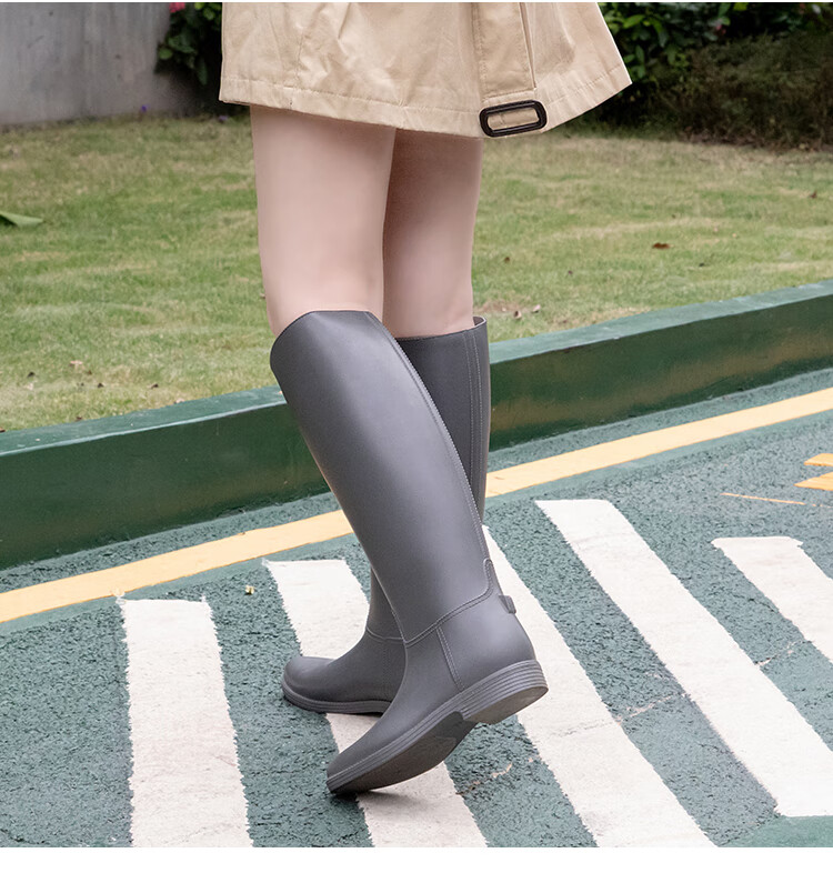 海澜优选 外穿雨鞋女高筒春夏时尚雨靴女成人长筒水鞋女士防滑胶鞋